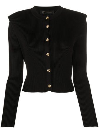 Versace Structured Shoulders Cardigan Ss20 | Farfetch.com
