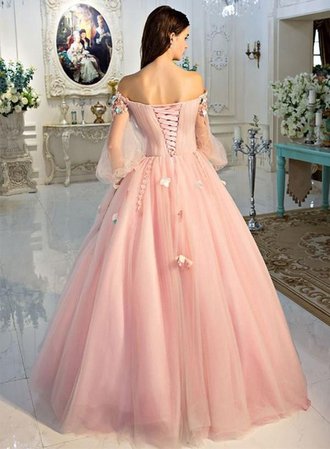 pink prom dress flowers (back)