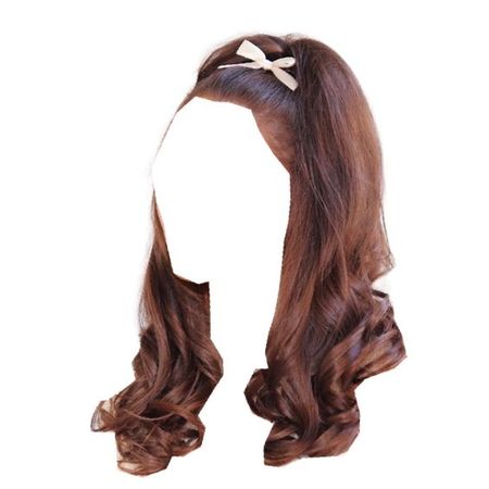 brown hair vintage hairstyle half up half down curled ponytail pink ribbon bow