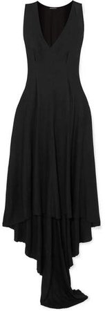Draped Jersey Dress - Black