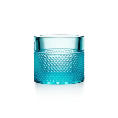 Diamond Point votive in Tiffany Blue® crystal glass. | Tiffany & Co.