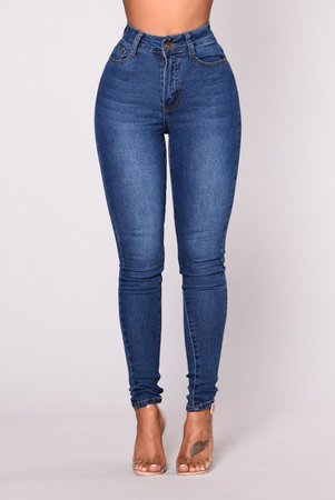First Pick High Rise Jeans - Medium Blue Wash - Skinny Jeans - Fashion Nova