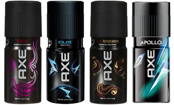 4-Pack of Axe Body Spray Deodorant