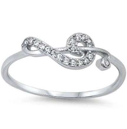 silver music note ring - Google Search