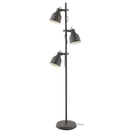 HEKTAR dark grey, Floor lamp with 3-spot - IKEA