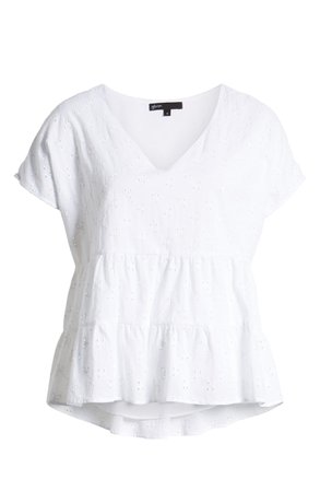 Gibson x The Motherchic Harmony Tiered Woven Eyelet Top