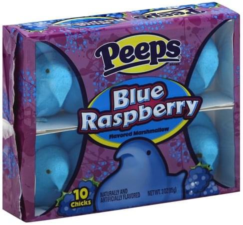 Peeps Blue Raspberry Flavored Marshmallow Chicks - 10 ea, Nutrition Information | Innit