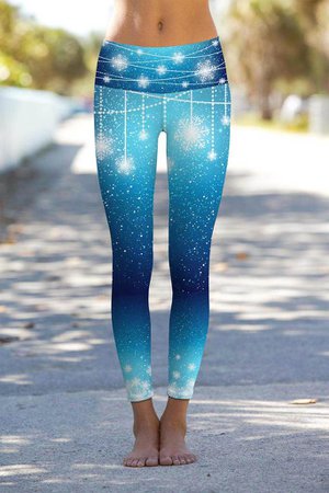 The Snow Queen Lucy Blue Winter Print Leggings Yoga Pants - Women – Pineapple Clothing