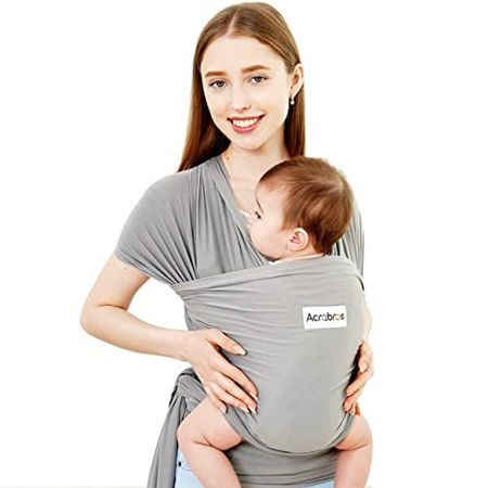 Amazon.com : Acrabros Baby Wrap Carrier,Hands Free Baby Carrier Sling,Lightweight,Breathable,Softness,Perfect for Newborn Infants and Babies Shower Gift,Grey : Baby