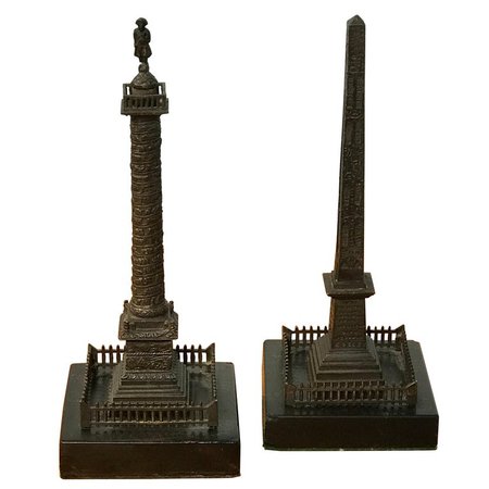 Grand Tour Models of Trajan's Column and Cleopatra's Needle, a Pair For Sale at 1stdibs