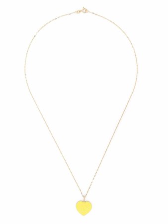 Gaya 14kt gold and sterling silver maxi heart pendant necklace