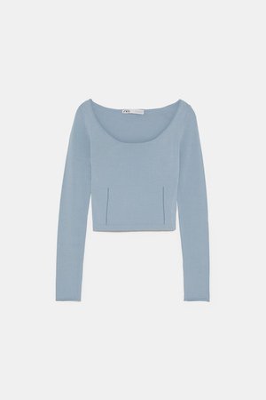BOATNECK TOP - NEW IN-WOMAN-NEW COLLECTION | ZARA United States blue