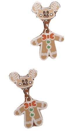 Gingerbread Mouse Gold Drop Earrings – GrapeSodaClub