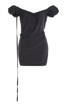 Ciceri Off-The-Shoulder Draped Cupro Mini Dress By Jacquemus | Moda Operandi