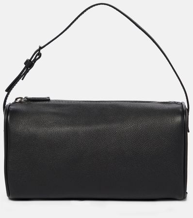 90 S Leather Shoulder Bag in Black - The Row | Mytheresa