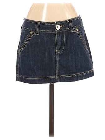 Guess Jeans Solid dark Denim Skirt 29 Waist - 75% off | thredUP