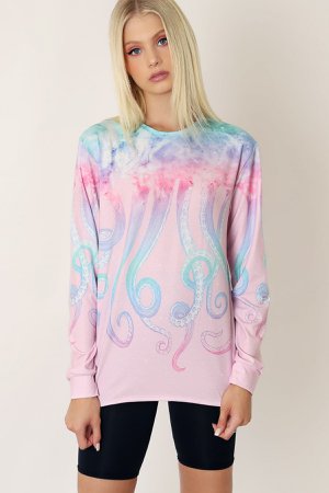 Space Tentacles Pastel Long Sleeve BFT - 7 Day Unlimited - New - Collections