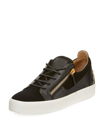 Giuseppe Zanotti Suede & Leather Low-Top Sneakers