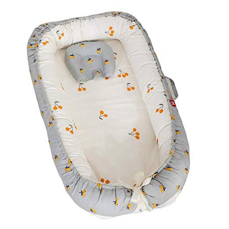 Amazon.com : Abreeze Baby Bassinet for Bed -Outer Space Baby Lounger - Breathable & Hypoallergenic Co-Sleeping Baby Bed - 100% Cotton Portable Crib for Bedroom/Travel : Baby