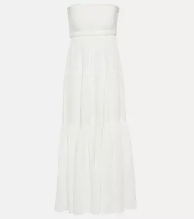 Mckinney Cotton Maxi Dress in White - Veronica Beard | Mytheresa