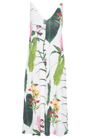 Vestido Alças Floral Osklen – Off White - oqvestir