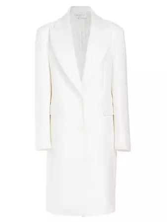 Shop Michael Kors Collection Chesterfield Peak Wool Coat | Saks Fifth Avenue