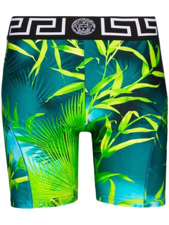 Versace Jungle Print Cycling Shorts AGD87003A234697 Green | Farfetch