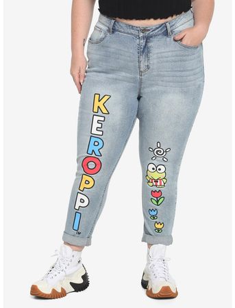 Keroppi Name Mom Jeans Plus Size | Hot Topic