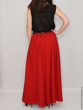 Шифоновая красная юбка-брюки – купить в интернет-магазине на Ярмарке Мастеров с доставкой - 41BGZRU | Сочи