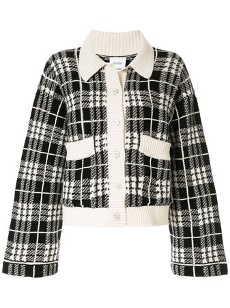 Barrie Check Embroidered Cardigan - Farfetch