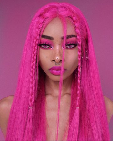 model in hot pink makeup - Google Search