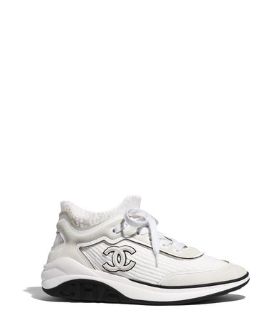 Trainers, fabric, suede calfskin & tpu, white - CHANEL