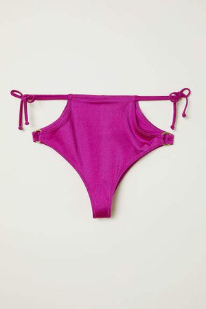 Brazilian Thong Bikini Bottoms - Purple