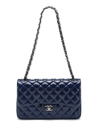 navy blue Chanel purse