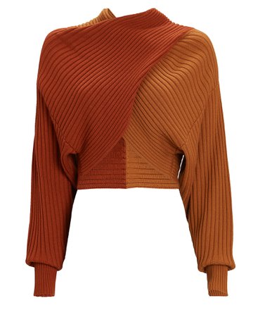 AMUR Milena Cut-Out Rib Knit Sweater | INTERMIX®