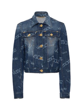 Versace Printed Denim Jacket