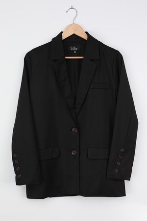 Lightweight Black Blazer - Oversized Blazer - Chic Fashion Blazer