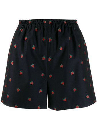 Gucci Strawberry Print Shorts Aw19 | Farfetch.com