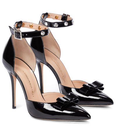 Alessandra Rich Embellished patent leather pumps