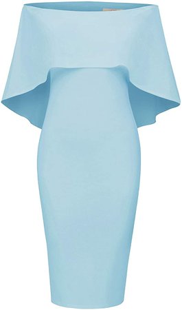 Amazon.com: GRACE KARIN Women Off Shoulder Batwing Cape Midi Dress: Clothing