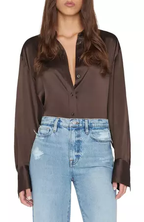 FRAME Silk Button-Up Shirt | Nordstrom