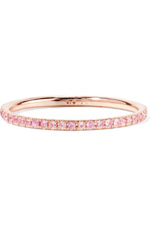 Ileana Makri | Thread 18-karat rose gold sapphire ring | NET-A-PORTER.COM