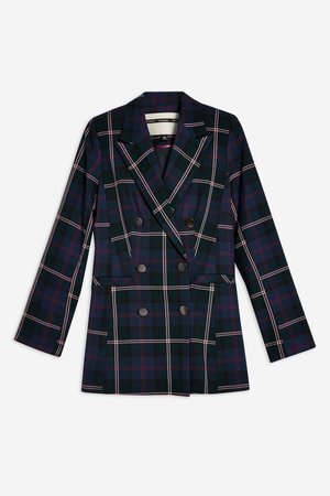 Double Breasted Check Jacket - Jackets & Coats - Clothing - Topshop