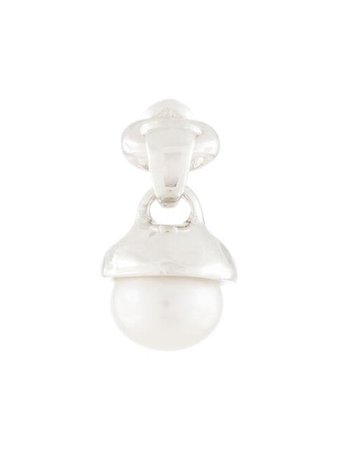 White E.m. Pearl Pendant Earring | Farfetch.com
