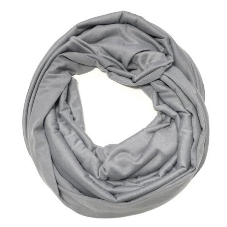 Wrapables® - Wrapables® Soft Jersey Knit Infinity Scarf, Light Grey - Walmart.com