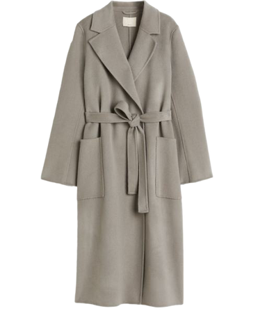 H&M premium taupe coat
