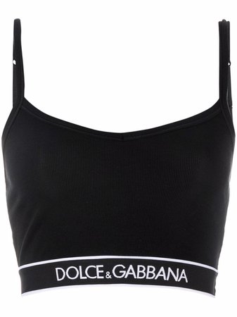 Shop Dolce & Gabbana logo band crop top with Express Delivery - FARFETCH