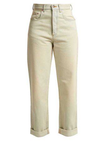 80s Fit stone bleach-washed straight-let jeans | Gucci | MATCHESFASHION.COM US