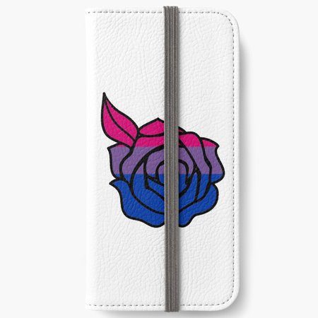 "Bisexual Pride Rose Design " iPhone Wallet by erin9876554 | Redbubble