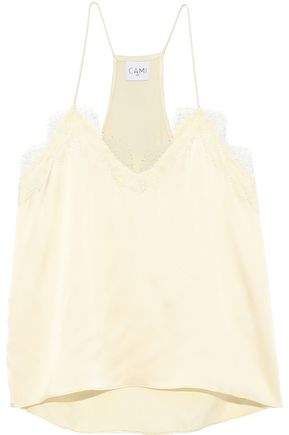 The Racer Lace-trimmed Silk-charmeuse Camisole